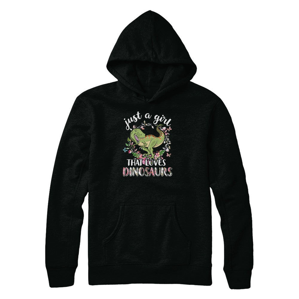Saurus Just A Girl That Loves Dinosaurs T-Rex Gift T-Shirt & Tank Top | Teecentury.com
