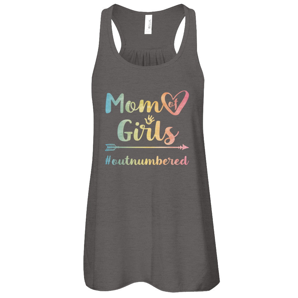 Mom Of Girls Outnumbered T-Shirt & Tank Top | Teecentury.com