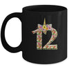 12th Birthday Girl 12 Years Old Awesome Unicorn Flower Mug Coffee Mug | Teecentury.com