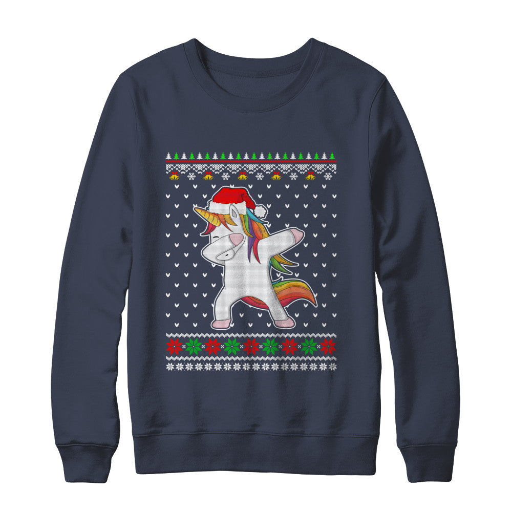 Dabbing Tangled Lights Ugly Christmas Sweater Girls T-Shirt & Sweatshirt | Teecentury.com
