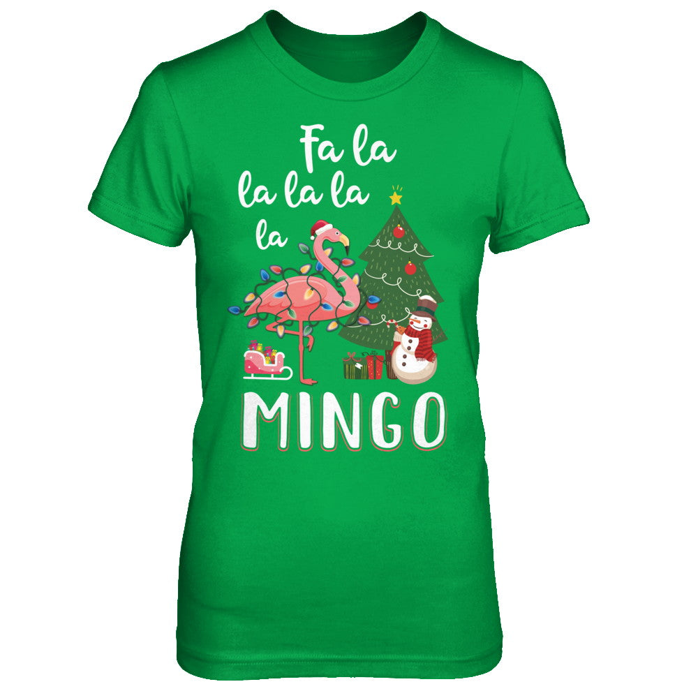 Cute Pink Flamingo Santa Hat Merry Christmas T-Shirt & Hoodie | Teecentury.com
