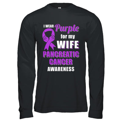 I Wear Purple For My Wife Pancreatic Cancer Husband T-Shirt & Hoodie | Teecentury.com