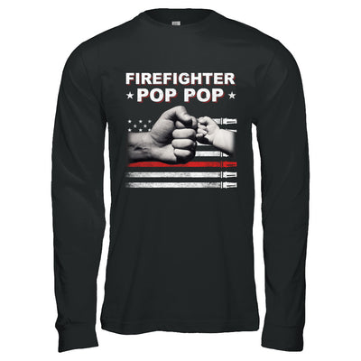 Firefighter Fireman Pop Pop American Flag Fathers Day T-Shirt & Hoodie | Teecentury.com