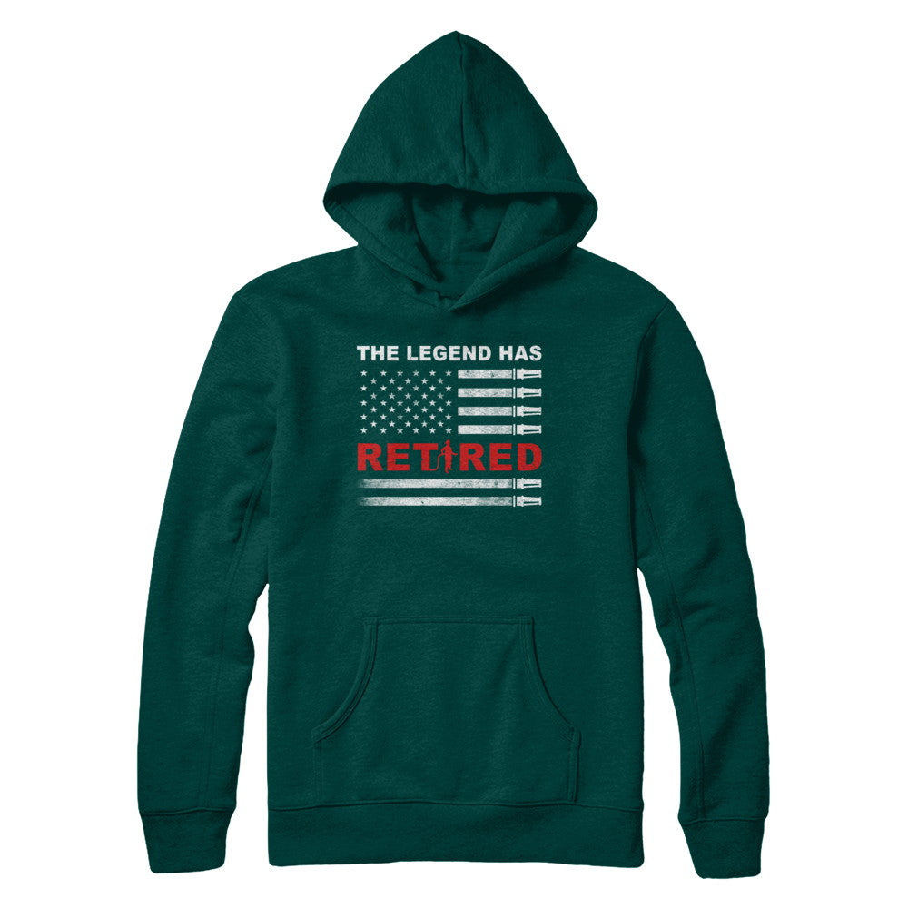 The Legend Has Retired Firefighter Retirement Gift T-Shirt & Hoodie | Teecentury.com