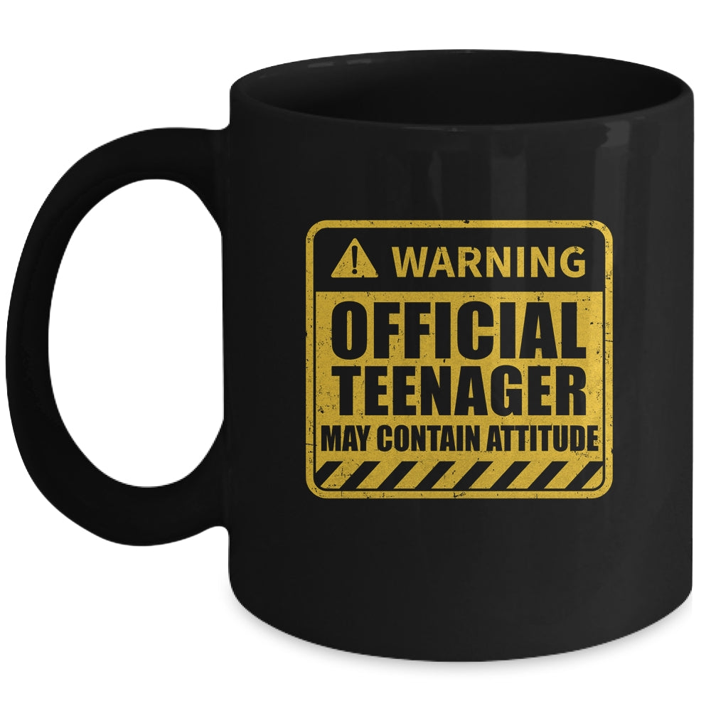 13 Birthday Official Teenager May Contain Attitude Math 13th Birthday Mug | teecentury