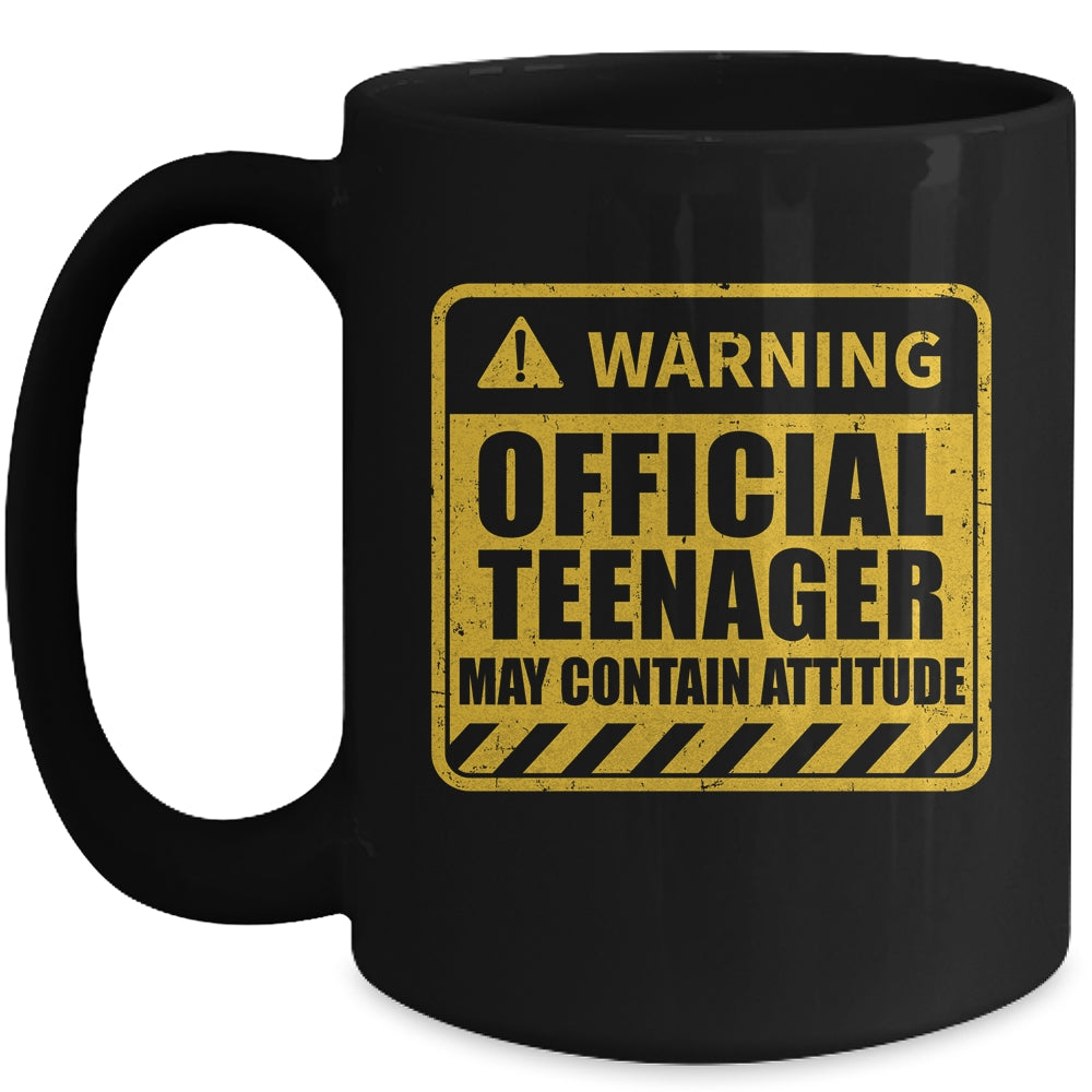13 Birthday Official Teenager May Contain Attitude Math 13th Birthday Mug | teecentury