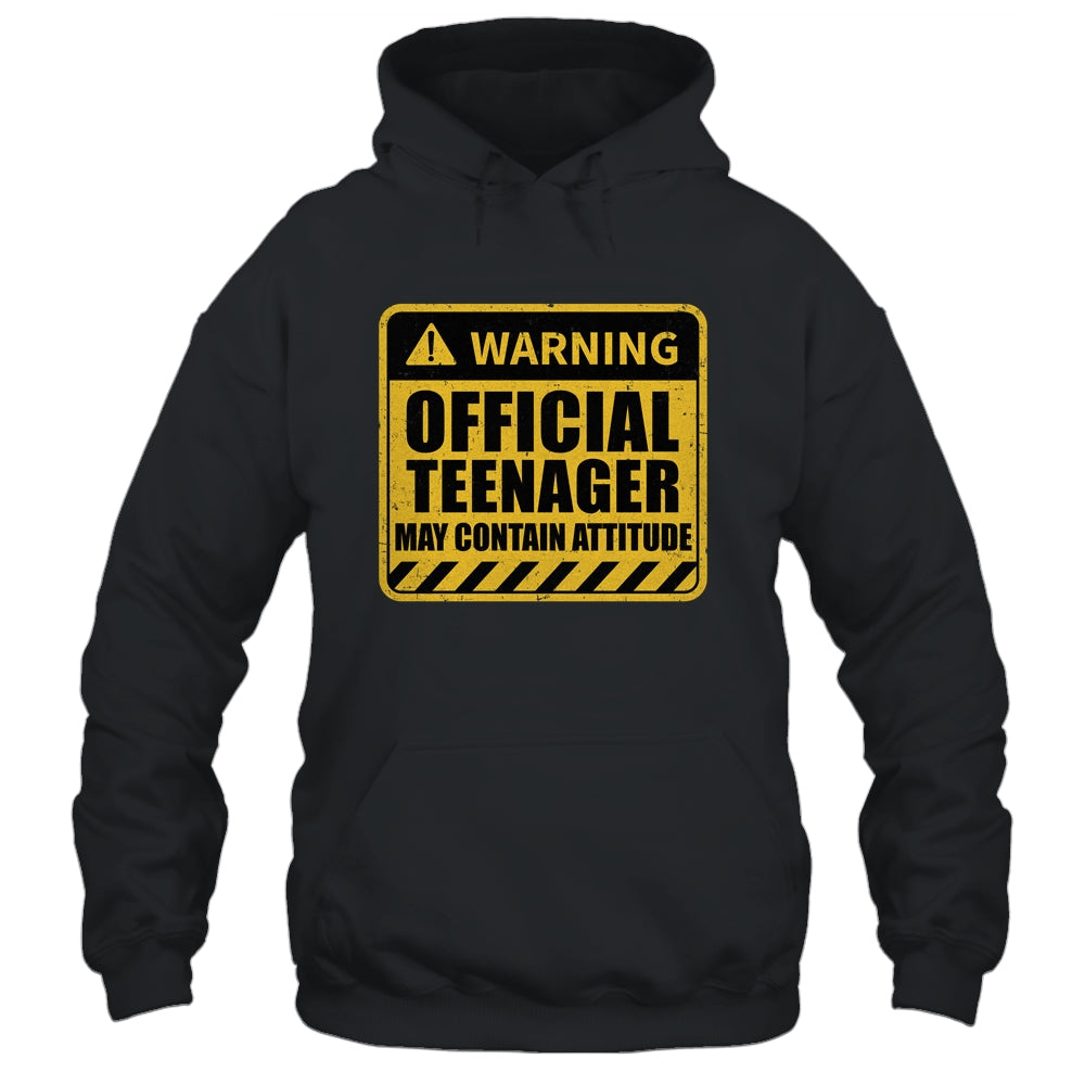 13 Birthday Official Teenager May Contain Attitude Math 13th Birthday Shirt & Hoodie | teecentury