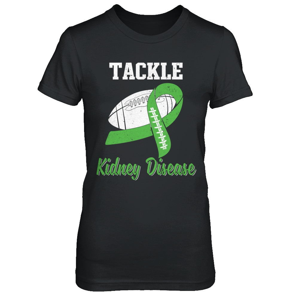 Football Survivor Tackle Green Kidney Disease Awareness T-Shirt & Hoodie | Teecentury.com