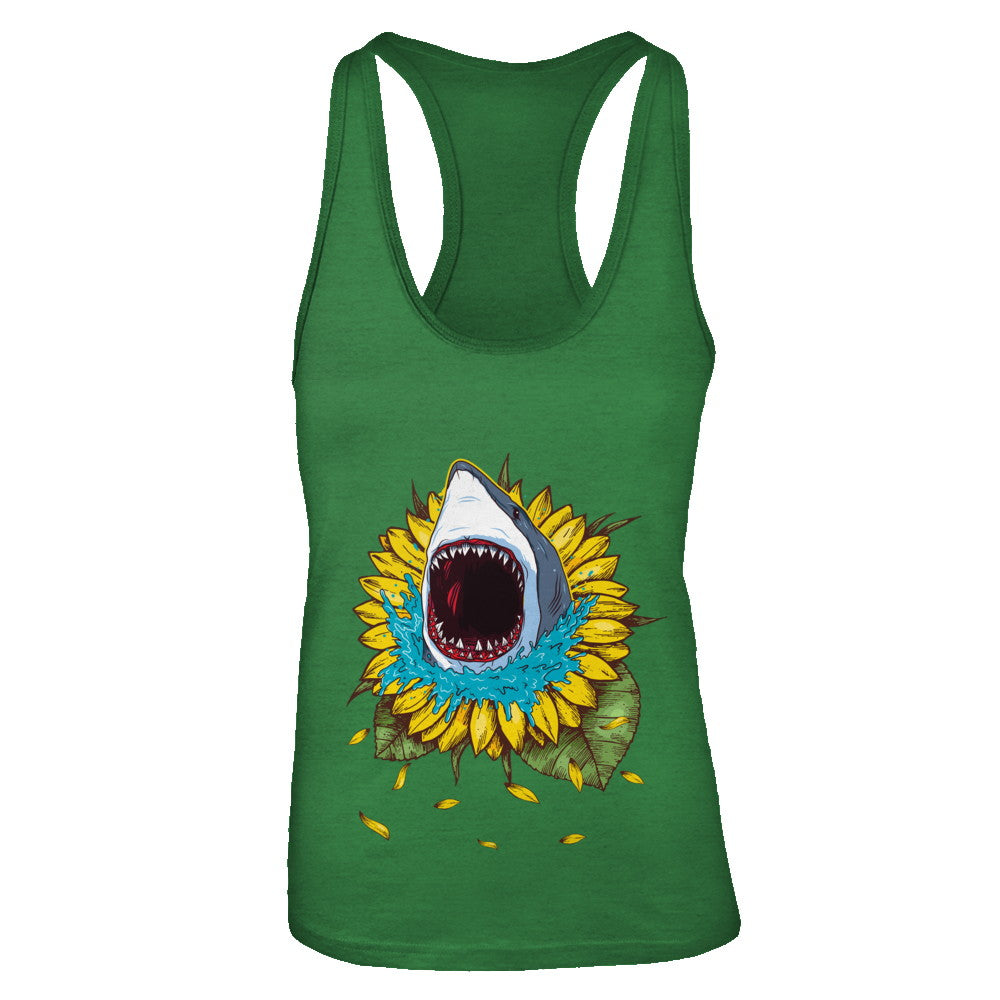 Shark Sunflower Funny Shark Lover Gift T-Shirt & Tank Top | Teecentury.com