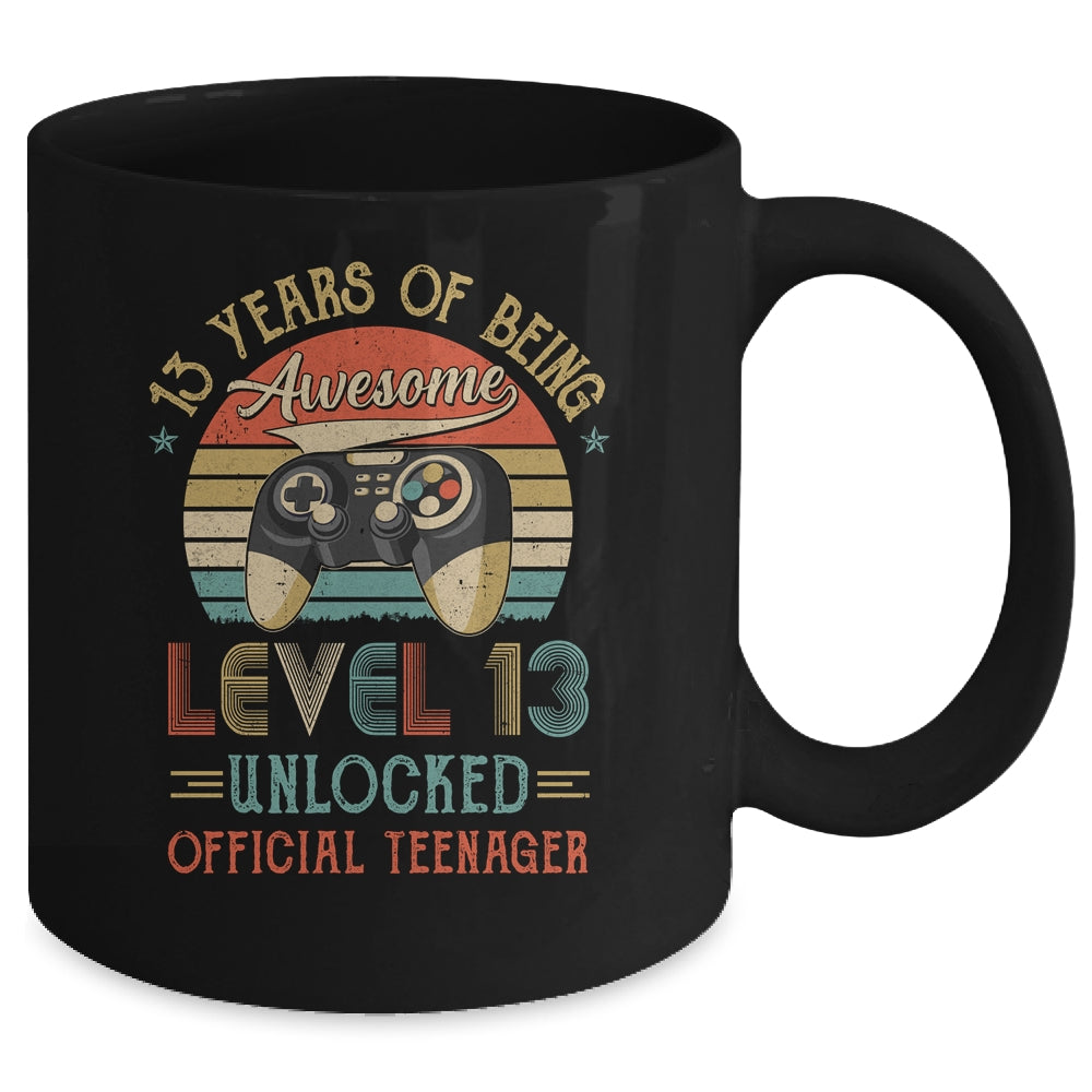 13th Birthday Boy Official Teenager Level 13 Unlocked Game Mug Coffee Mug | Teecentury.com