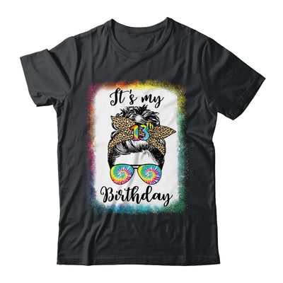 13th Birthday Decoration Girl Messy Bun 13 Years Old Tie Dye Shirt & Tank Top | teecentury