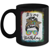 13th Birthday Decoration Girl Messy Bun 13 Years Old Tie Dye Mug | teecentury