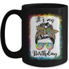 13th Birthday Decoration Girl Messy Bun 13 Years Old Tie Dye Mug | teecentury