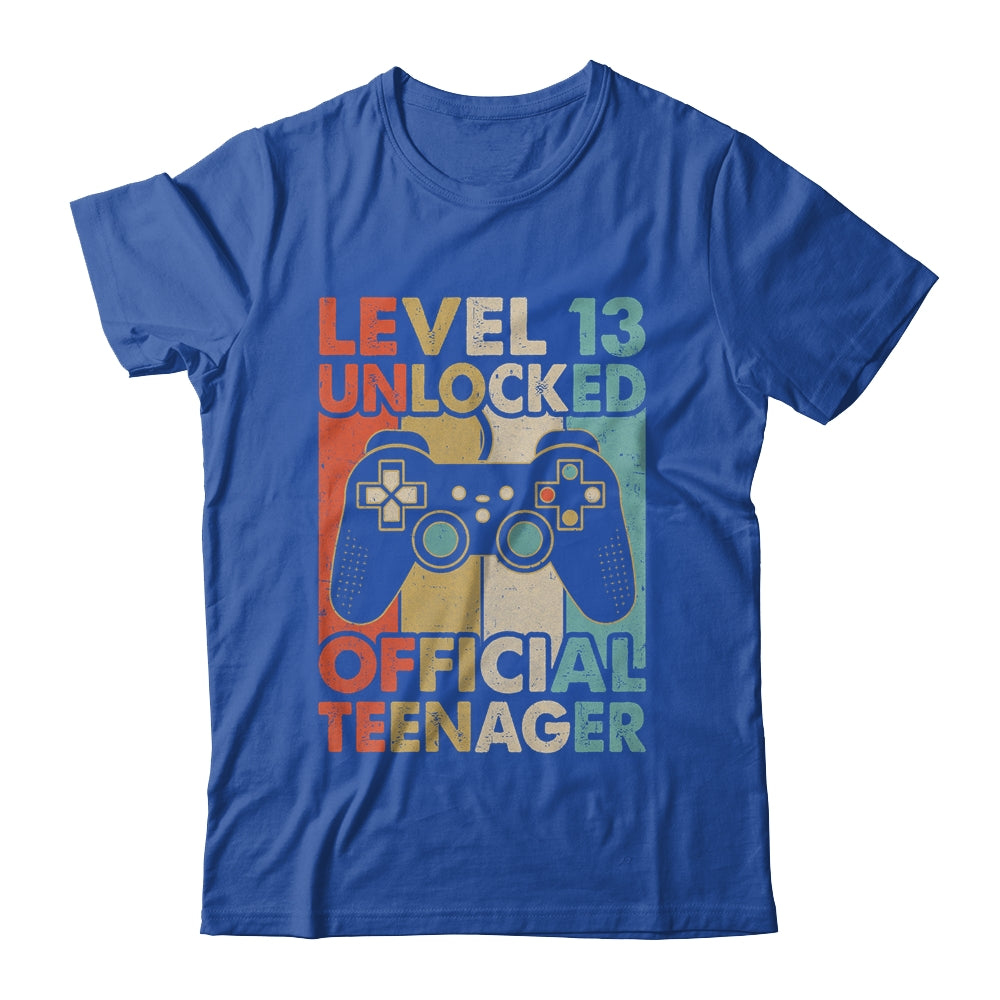 13th Birthday Gift Boys Level 13 Unlocked Official Teenager Shirt & Hoodie | teecentury