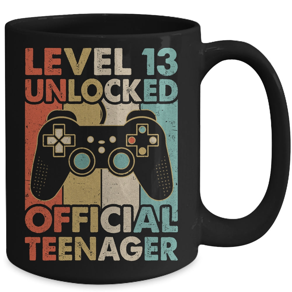 13th Birthday Gift Boys Level 13 Unlocked Official Teenager Mug | teecentury