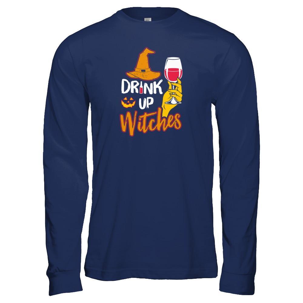 Drink Up Witches Funny Halloween Wine Lover T-Shirt & Tank Top | Teecentury.com