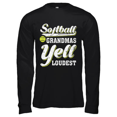 Softball Grandmas Yell Loudest T-Shirt & Hoodie | Teecentury.com