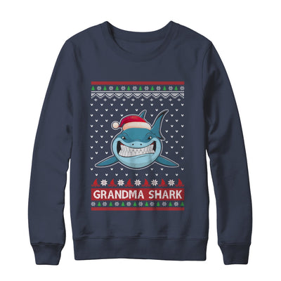 Santa Hat Grandma Shark Ugly Christmas Sweater T-Shirt & Sweatshirt | Teecentury.com