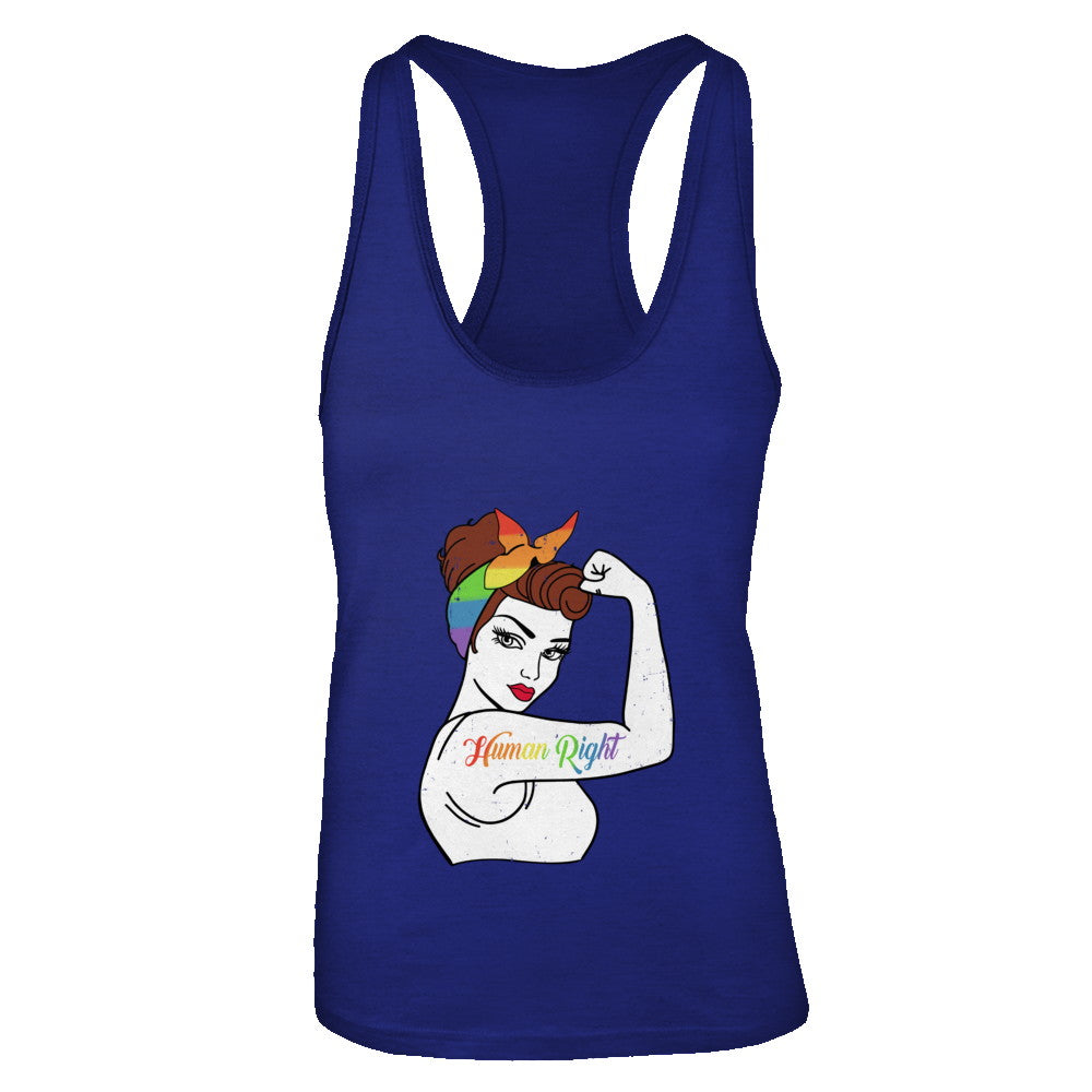 Lady Human Right LGBT Lesbian Gay Pride T-Shirt & Tank Top | Teecentury.com