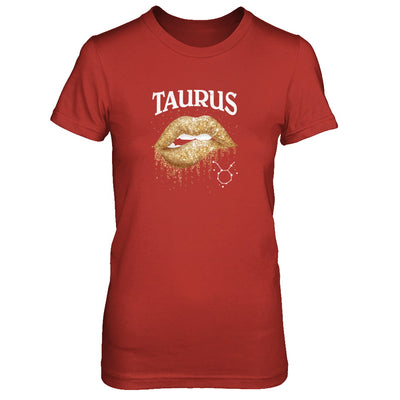 Taurus Zodiac April May Birthday Gift Golden Lipstick T-Shirt & Tank Top | Teecentury.com