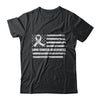 Clear Ribbon Lung Cancer Awareness US Flag T-Shirt & Hoodie | Teecentury.com