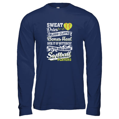 Real Girls Become Softball Players T-Shirt & Tank Top | Teecentury.com