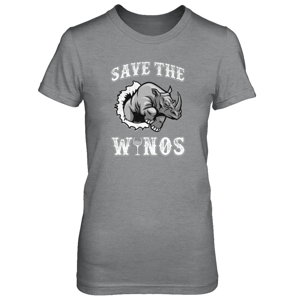 Save The Winos Wine Rhino T-Shirt & Tank Top | Teecentury.com