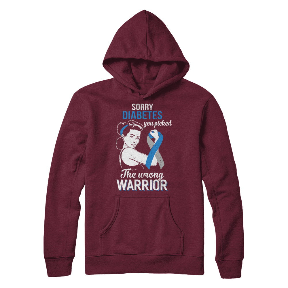 Sorry Diabetes You Picked The Wrong Warrior Diabetes T-Shirt & Hoodie | Teecentury.com