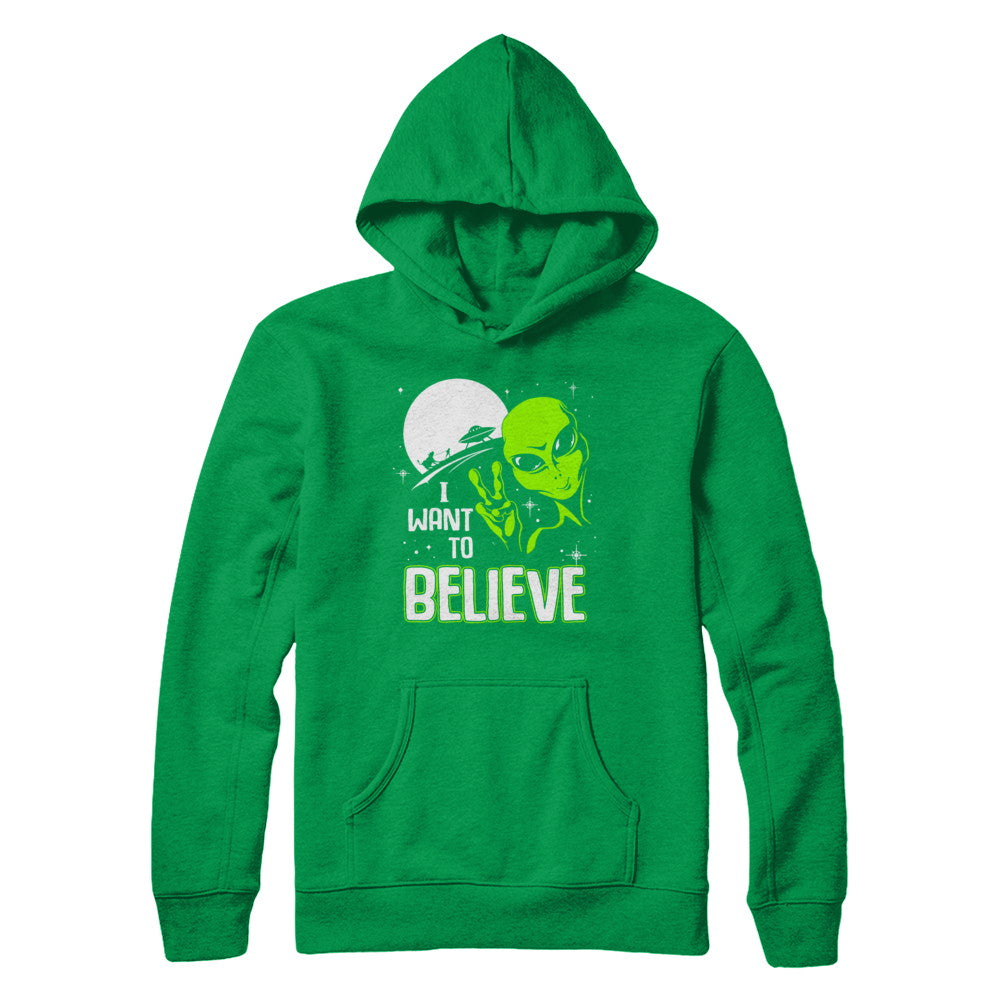 I Want To Believe Alien Ufo T-Shirt & Hoodie | Teecentury.com