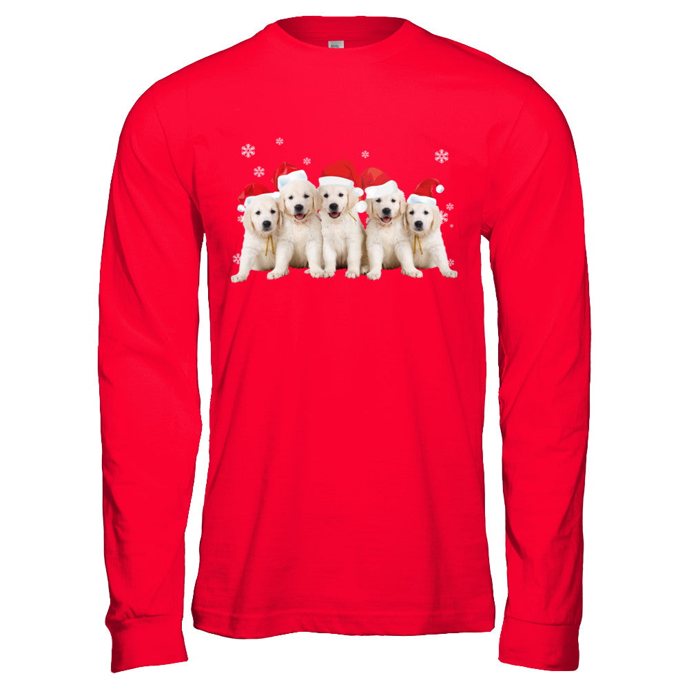 Funny Golden Retriever Puppies Christmas Dog Gift T-Shirt & Hoodie | Teecentury.com