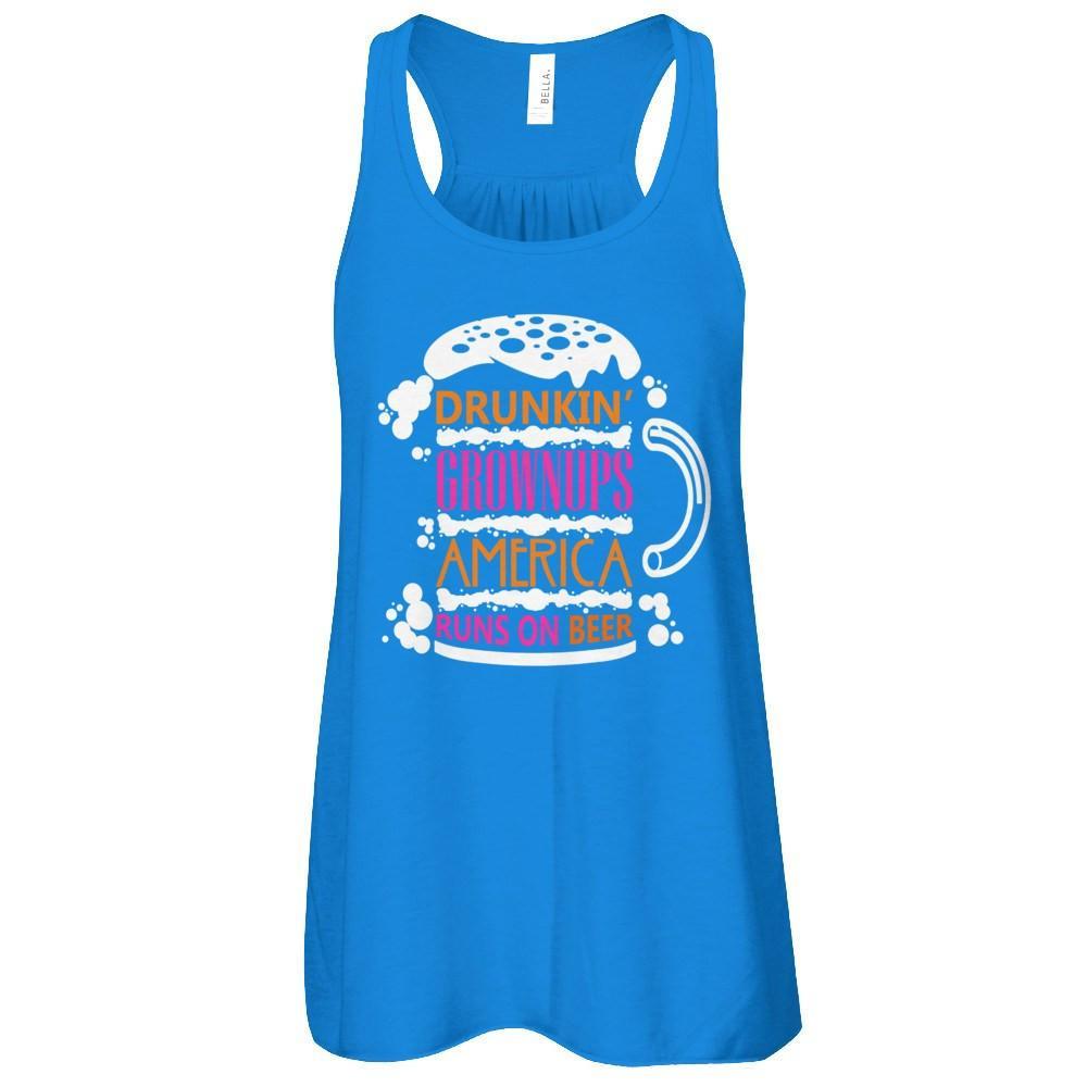 Drunkin' Grownups America Runs On Beer T-Shirt & Hoodie | Teecentury.com