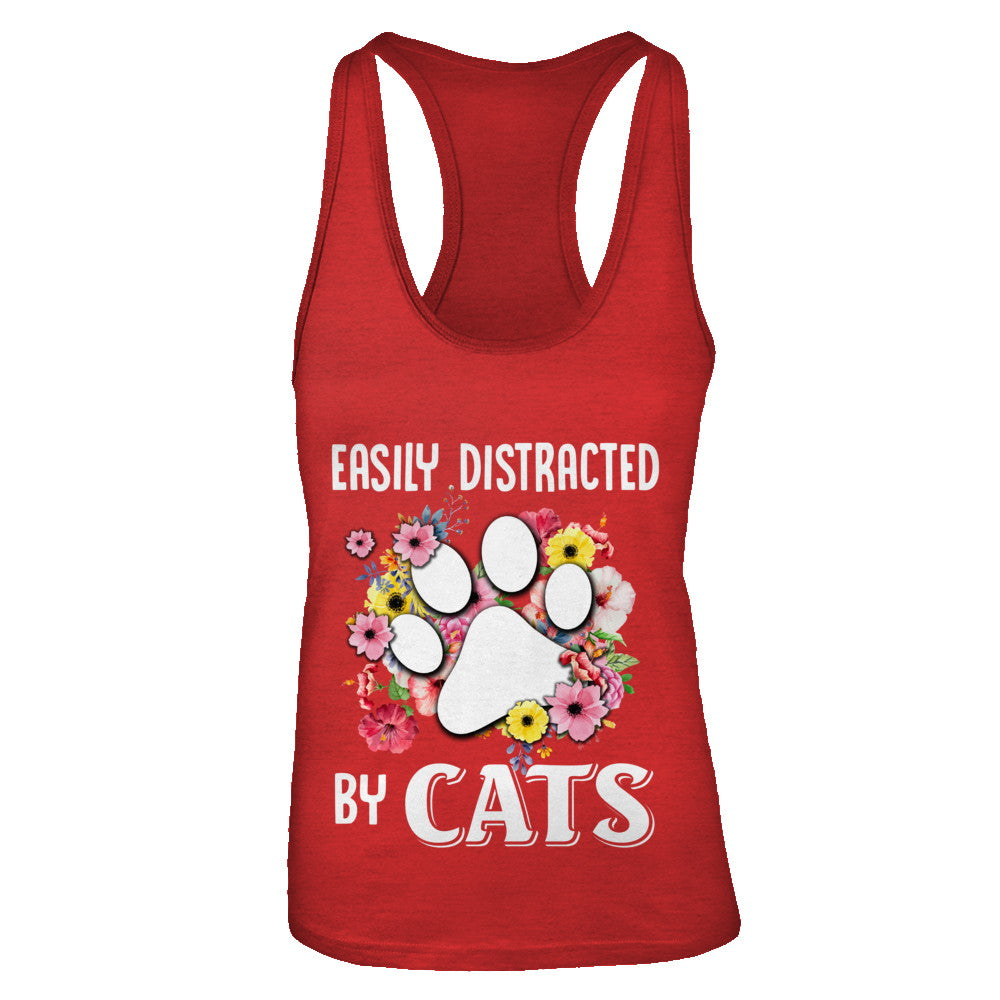 Easily Distracted By Cats T-Shirt & Tank Top | Teecentury.com