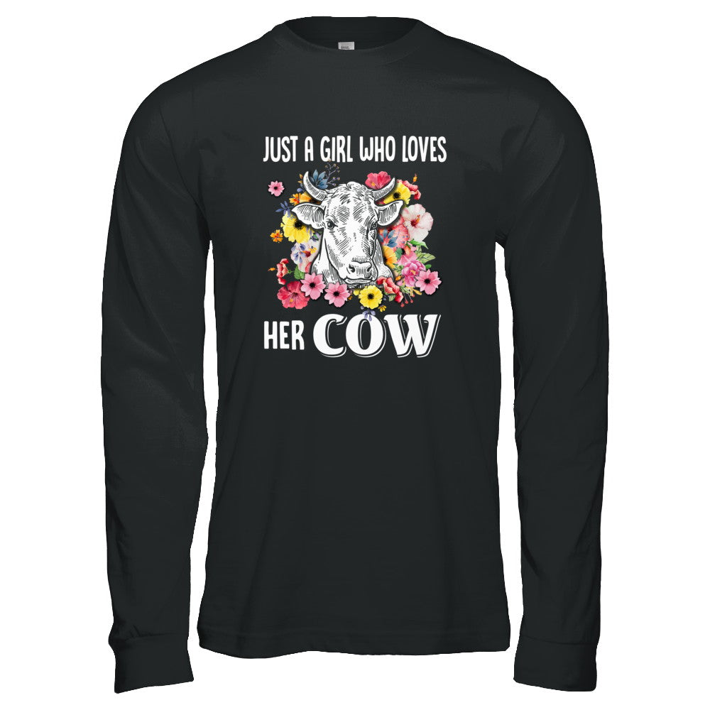 Just A Girl Who Loves Her Cow T-Shirt & Tank Top | Teecentury.com