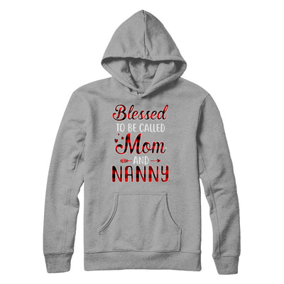 Red Buffalo Plaid Blessed To Be Called Mom And Nanny T-Shirt & Hoodie | Teecentury.com