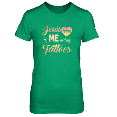 Jesus Loves Me And My Tattoos Christian Gift T-Shirt & Tank Top | Teecentury.com