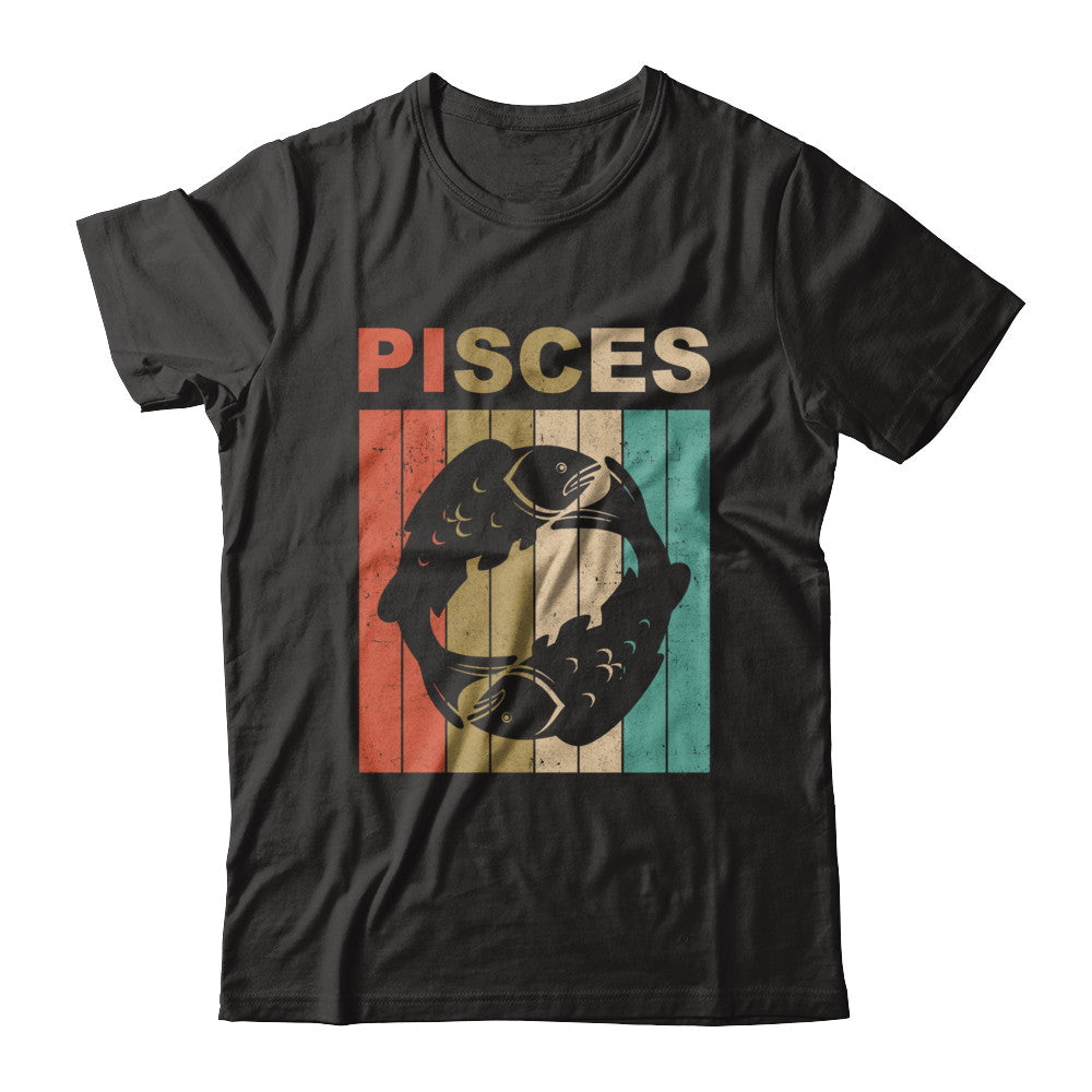 Vintage Pisces Zodiac February March Birthday Gift T-Shirt & Hoodie | Teecentury.com
