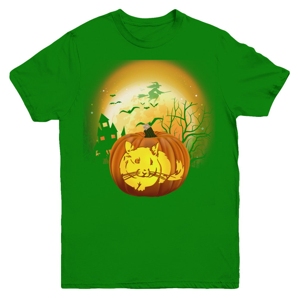 Pumpkin Chinchilla Halloween Human Costume Youth Youth Shirt | Teecentury.com