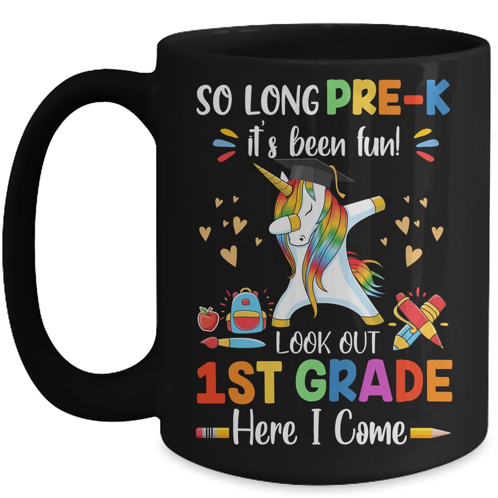 So Long Prek Kindergarten Here I Come Dabbing Unicorn Mug Coffee Mug | Teecentury.com