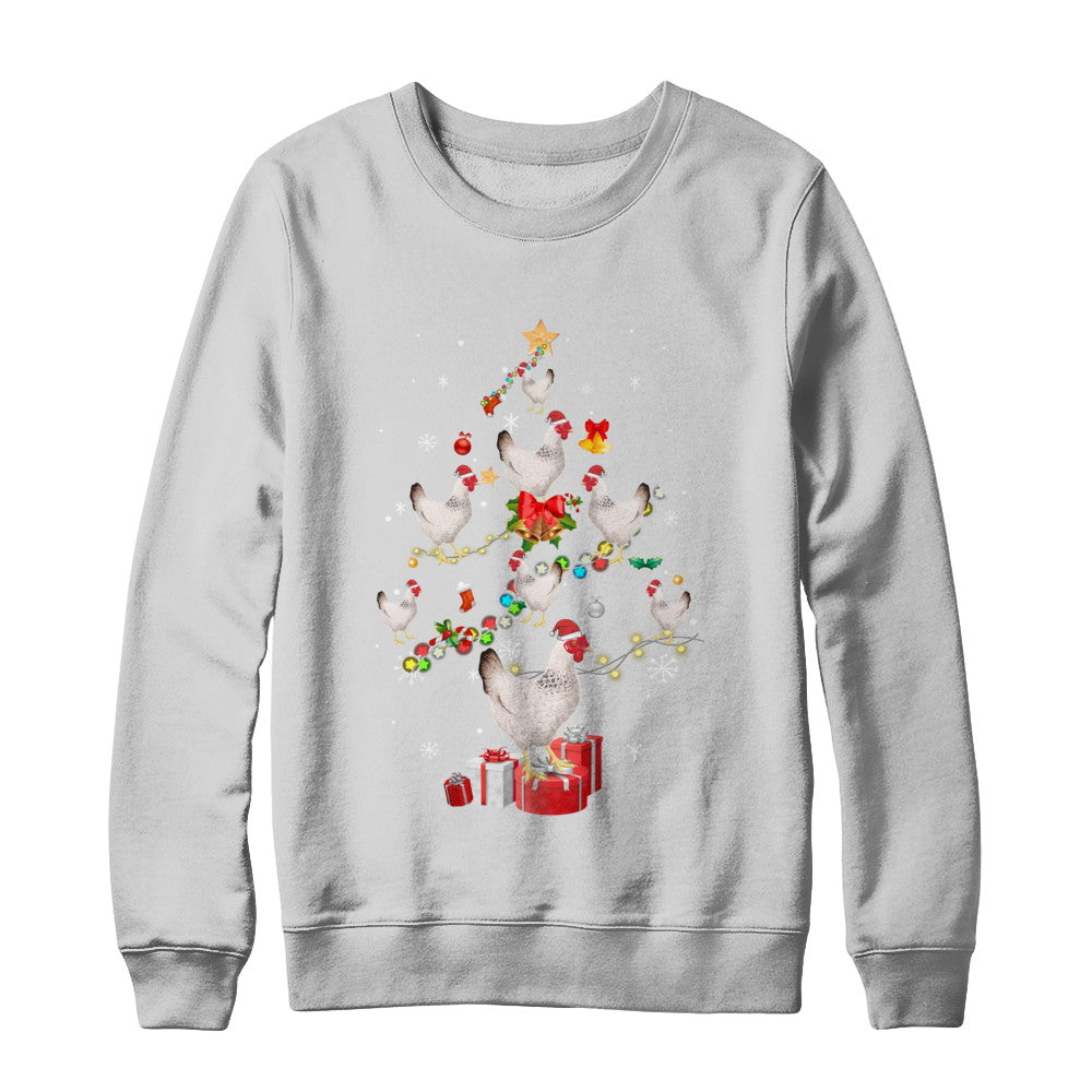 Farmer Chicken Christmas Tree Decor Xmas Gift T-Shirt & Sweatshirt | Teecentury.com