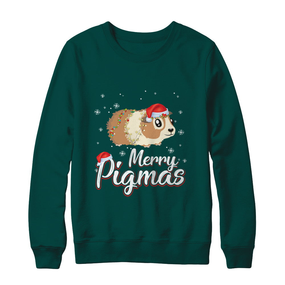 Merry Pigmas Funny Guinea Pig Santa Hat Christmas Gift T-Shirt & Sweatshirt | Teecentury.com