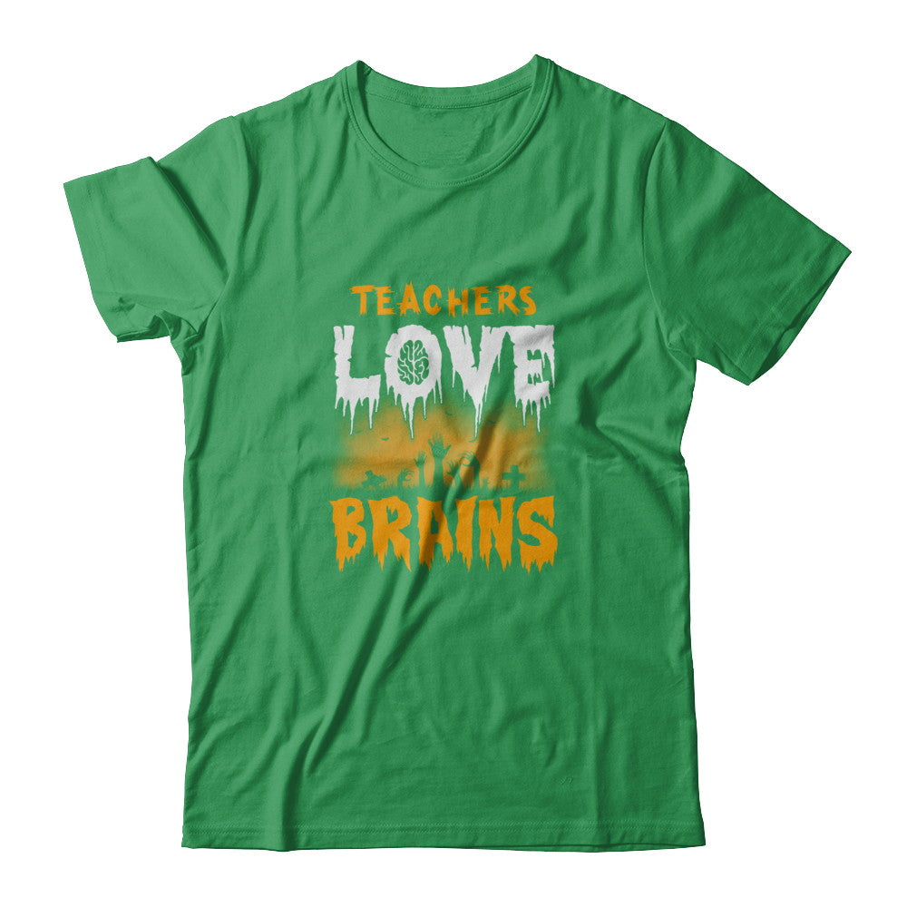 Teachers Love Brains Halloween T-Shirt & Tank Top | Teecentury.com