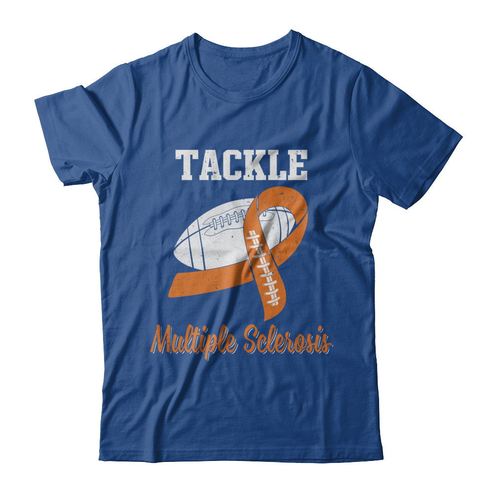 Football Survivor Tackle Orange Multiple Sclerosis Awareness T-Shirt & Hoodie | Teecentury.com