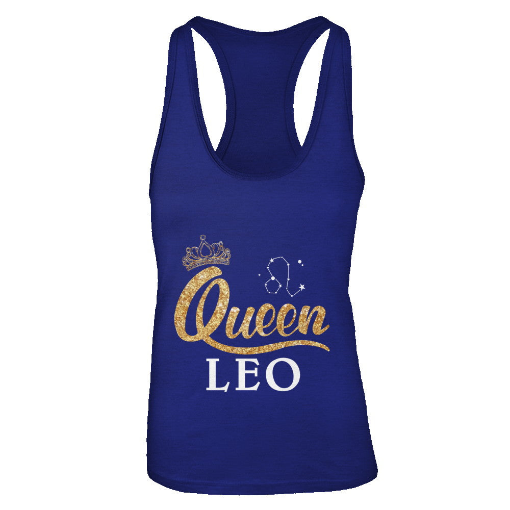 Queen Leo Zodiac July August Birthday Gift T-Shirt & Tank Top | Teecentury.com