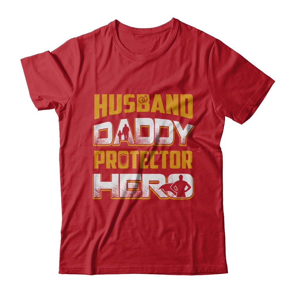 Husband Daddy Protector Hero T-Shirt & Hoodie | Teecentury.com