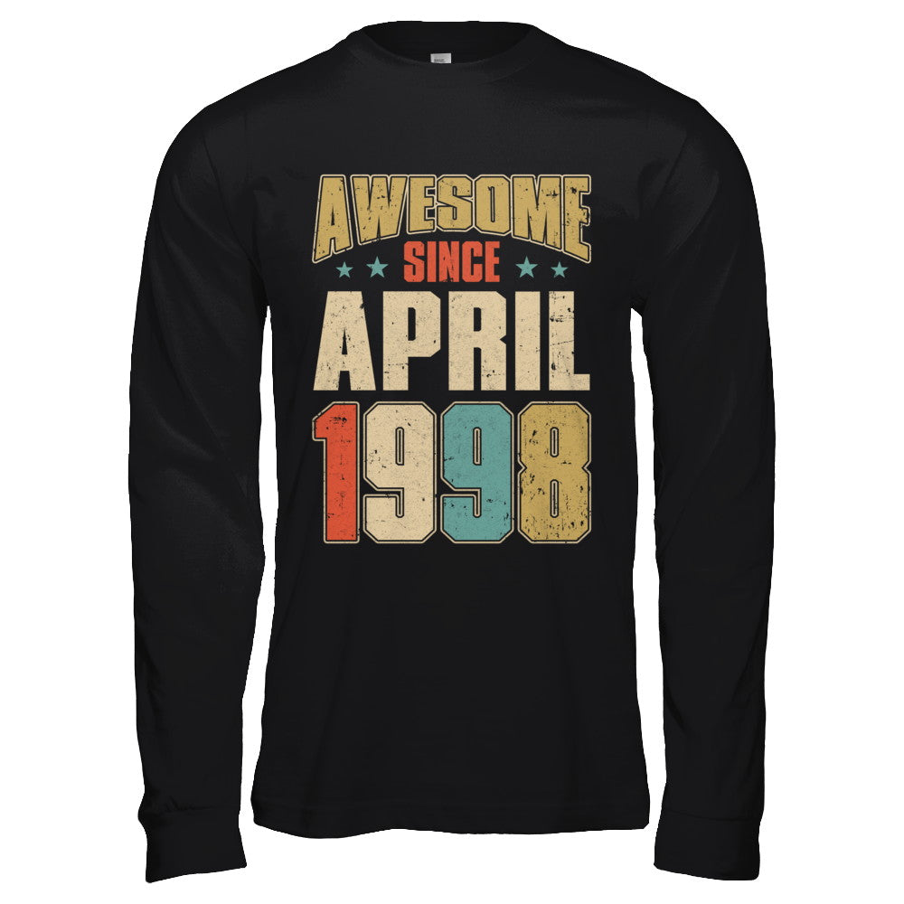 Vintage Retro Awesome Since April 1998 24th Birthday T-Shirt & Hoodie | Teecentury.com