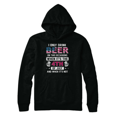 Funny Drinking Beer 4Th Of July Party American Flag T-Shirt & Hoodie | Teecentury.com