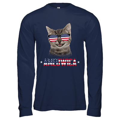 Ameowica 4Th Of July Party Meow Cat American Flag T-Shirt & Hoodie | Teecentury.com