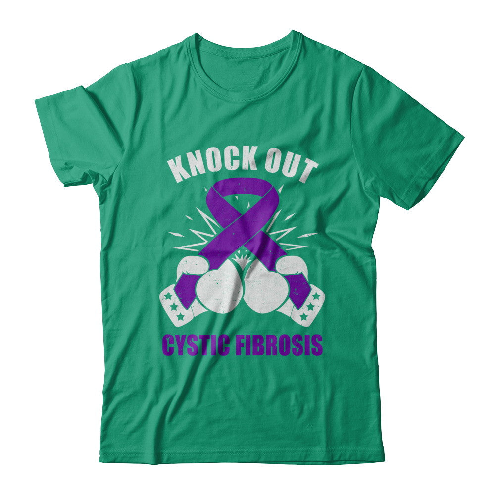 Boxing Knock Out Cystic Fibrosis Awareness Support T-Shirt & Hoodie | Teecentury.com
