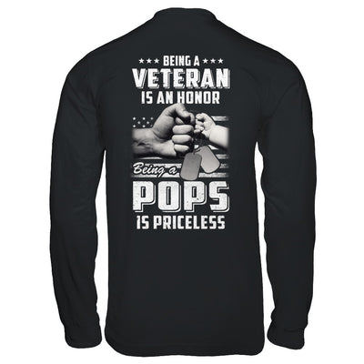 Being A Veteran Is An Honor Being A Pops Is Priceless T-Shirt & Hoodie | Teecentury.com