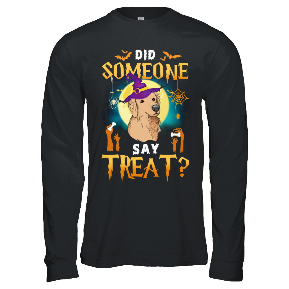 Did Someone Say Treat Golden Retriever Halloween Costume T-Shirt & Hoodie | Teecentury.com